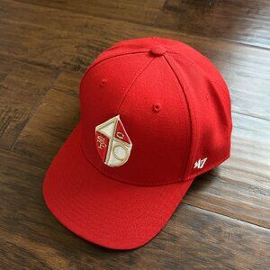 San Francisco 49ers SF red hat cap retro adjustable '47 brand